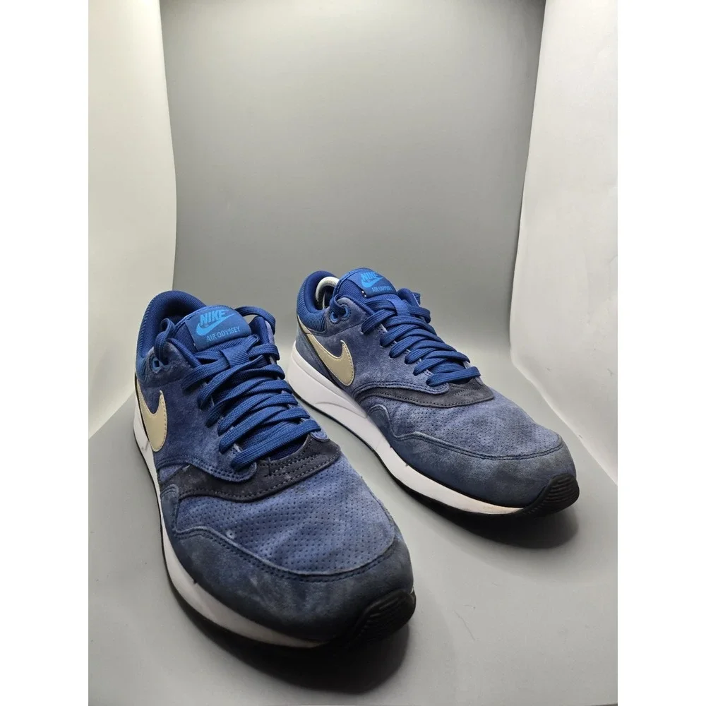 Nike Air Odyssey Leather Gym Blue Gym Running Sneakers 684773-402 Mens Size 11.5